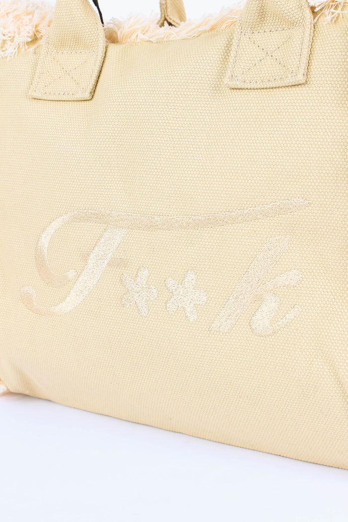 Shopping Canvas Logo Beige-5