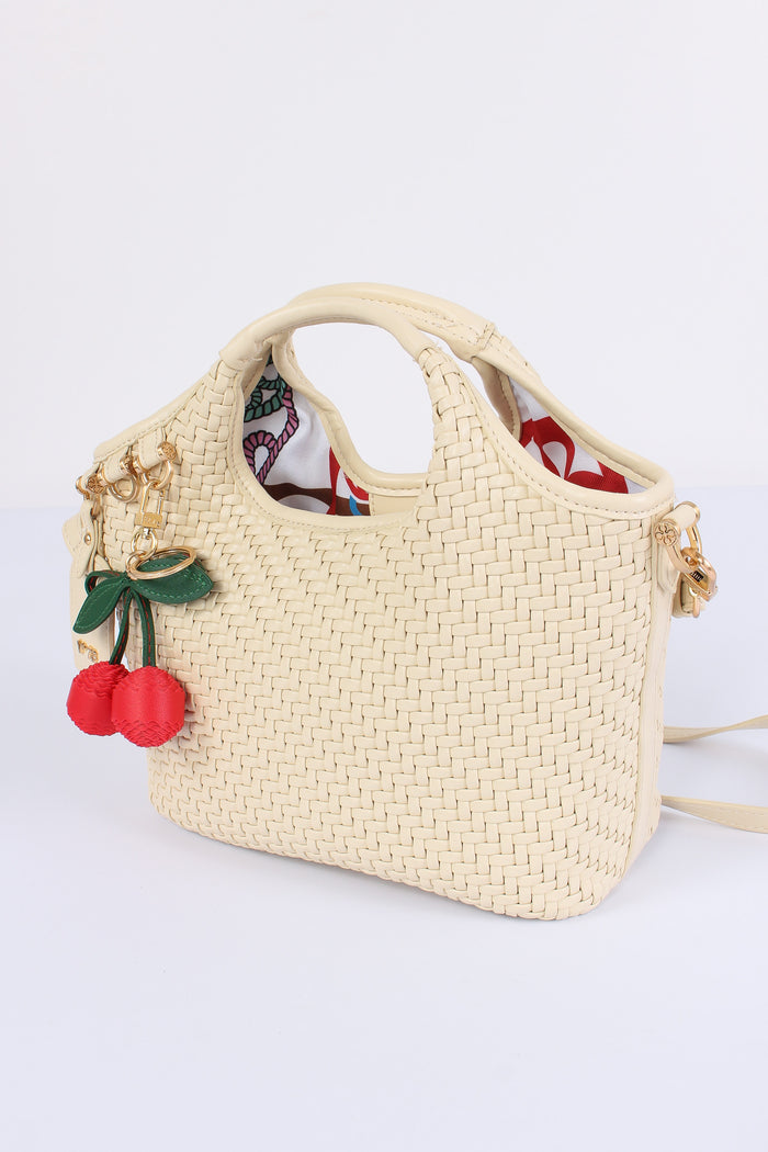 Zelda Shopping Mini Intreccio Off White-5