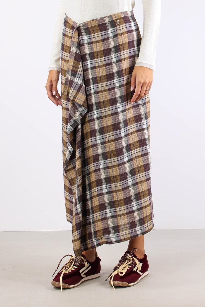Gonna Portafoglio Check Malva/beige-3