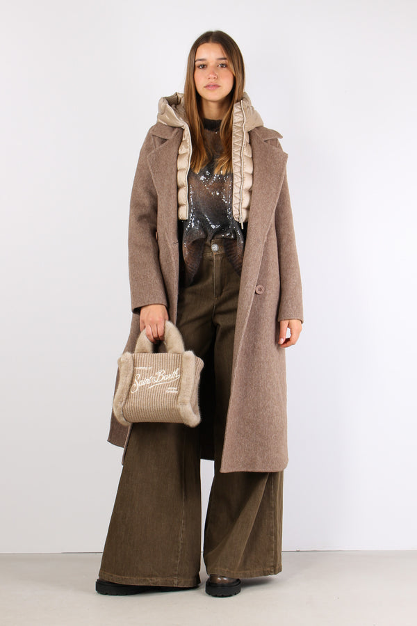 Cappotto Lana Doppiopetto Taupe