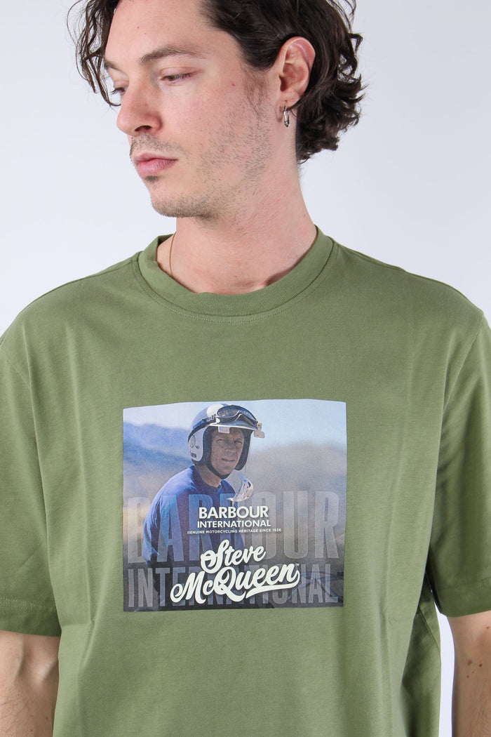 T-shirt Stampa Steve Mc Queen Olvine-7