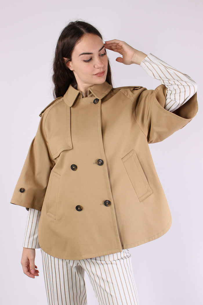 Cappa Canvas Manica 3/4 Tabacco-3