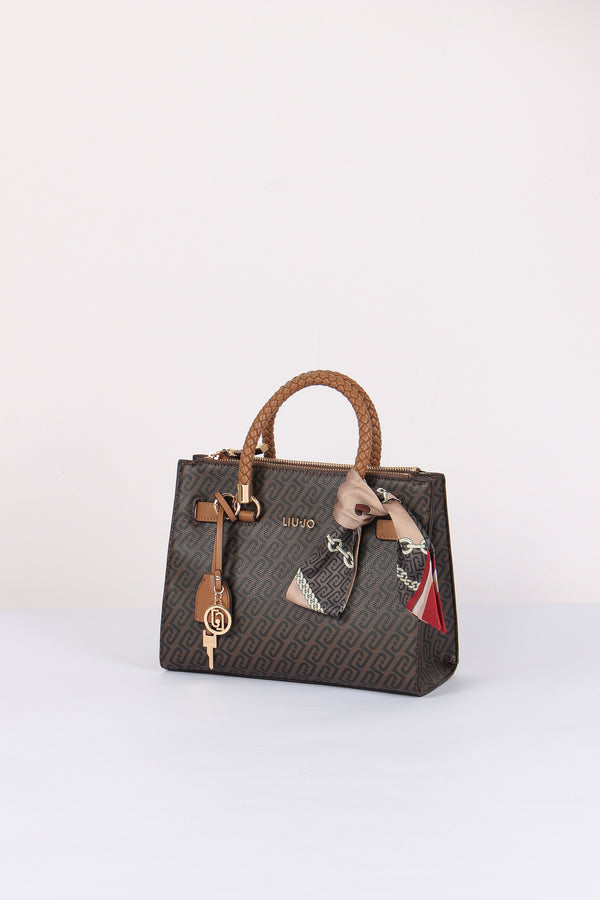 Mini Shopping Logo Monogram Suede-2