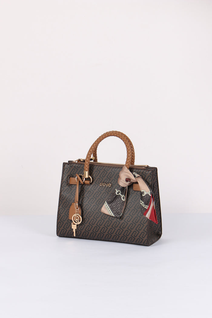 Mini Shopping Logo Monogram Suede-2