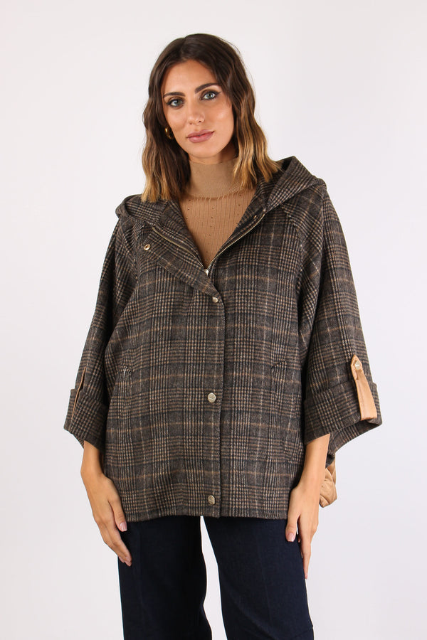 Cappa Quadro Retro Nylon Camel Check-2