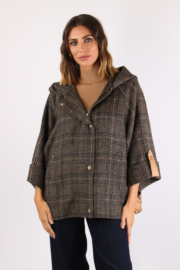 Cappa Quadro Retro Nylon Camel Check-2