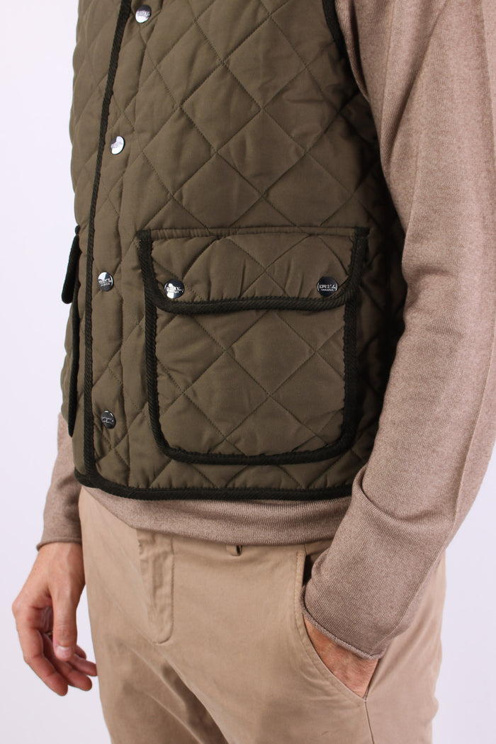 Frank Gilet Inserto Velluto Militare-6