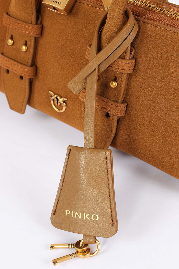 Bowling Bag Suede Marrone-8