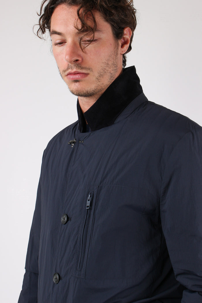 Giubbotto Leggero Colletto Blu-3