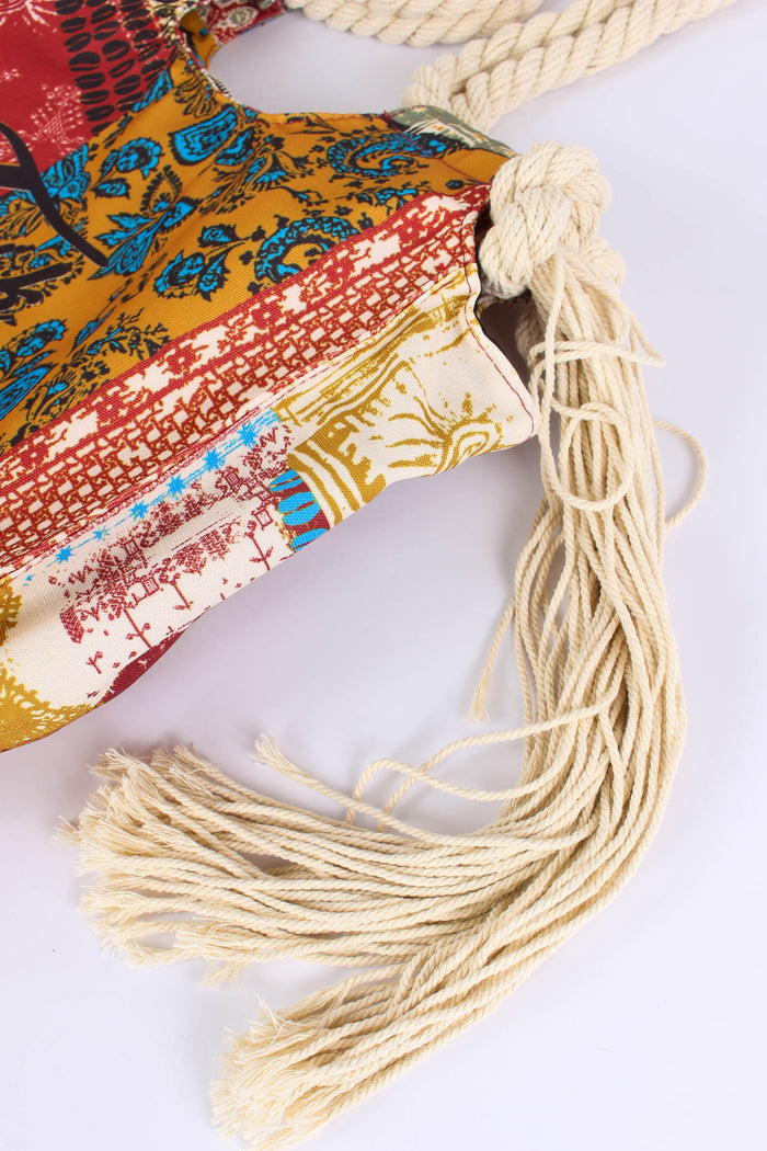 Borsa Fantasia Frange Laterali Multicolor-6