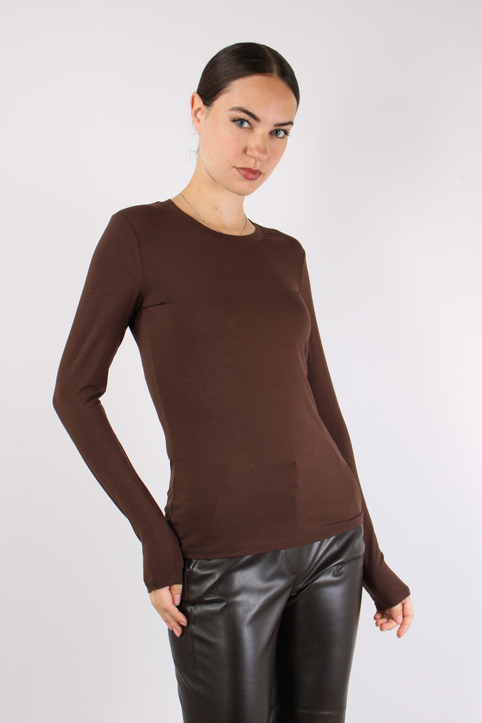 Multie T-shirt Ml Jersey Cioccolato-3