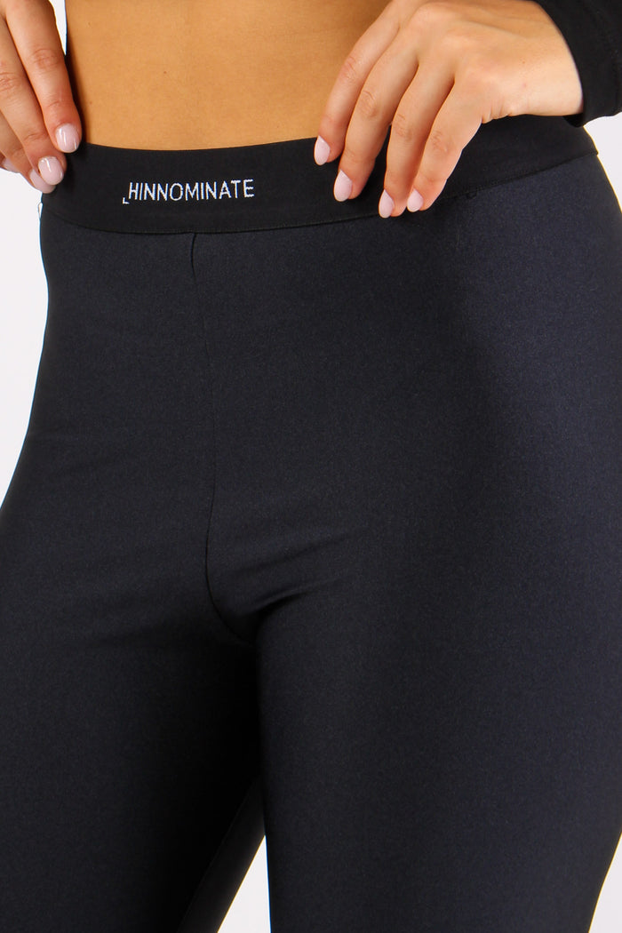 Leggins Elastico Logo Nero-7
