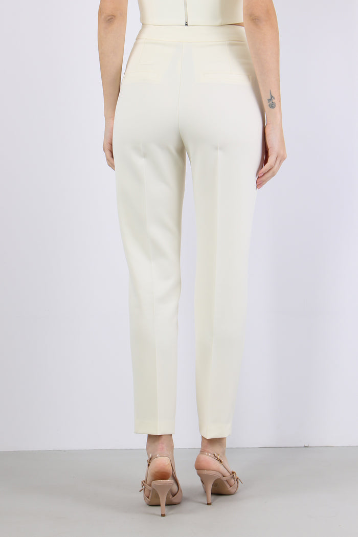 Pantalone Sigaretta Tessuto Tecnico New Milk-4
