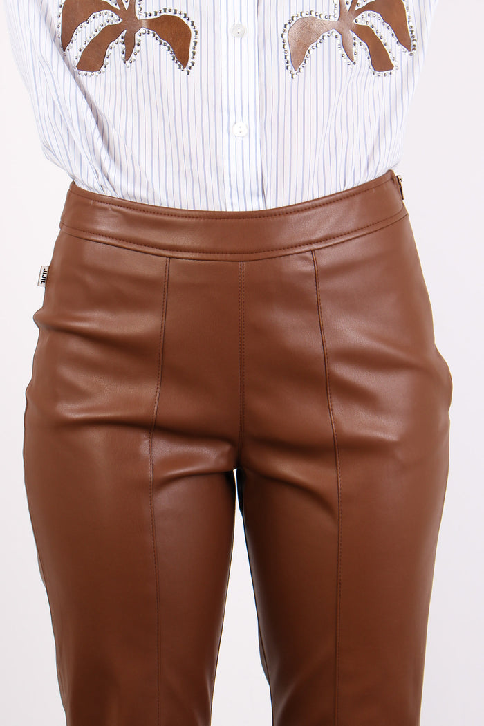 Pantalone Ecopelle Lather Brown-7