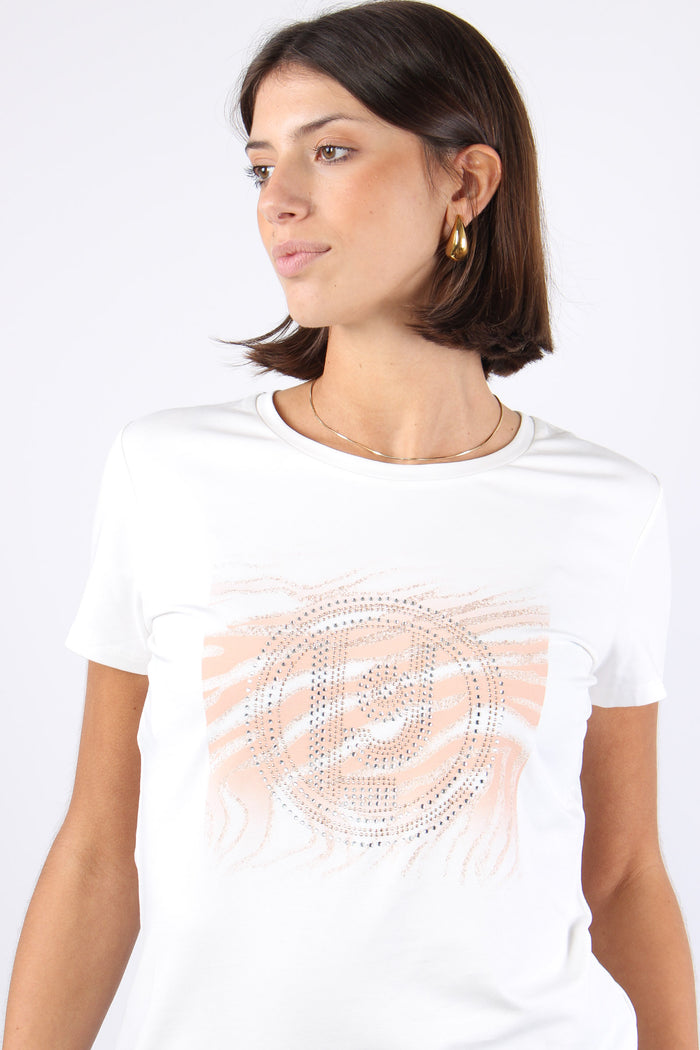 T-shirt Logo Zebra White/sugar-6