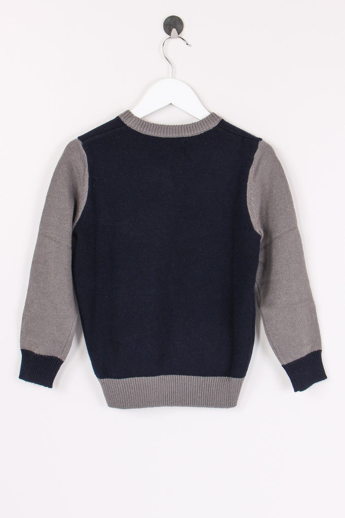 Pullover Lana Cashmere Bicolor Navy/grigio-4