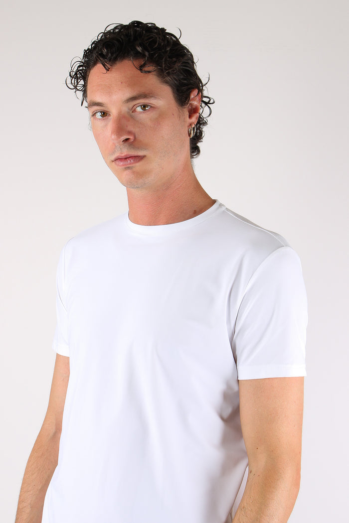 T-shirt Tessuto Tecnico Bianco-7