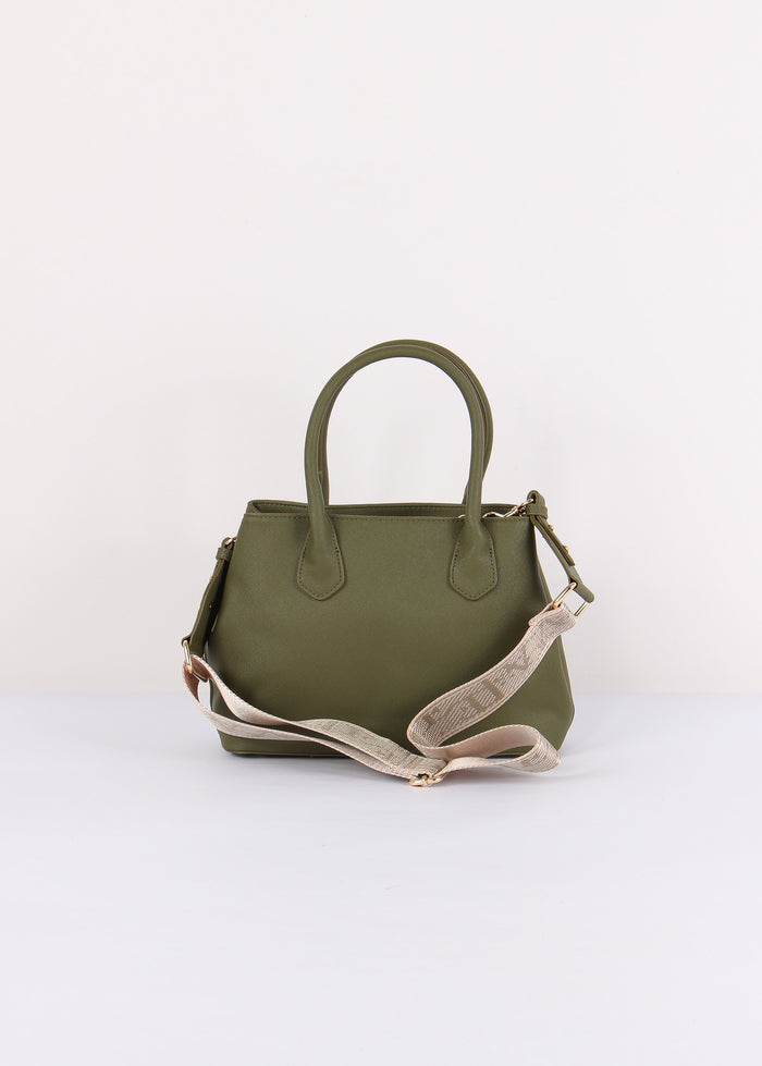 Shopping Saffiano Maxi Logo Verde Bosco-3