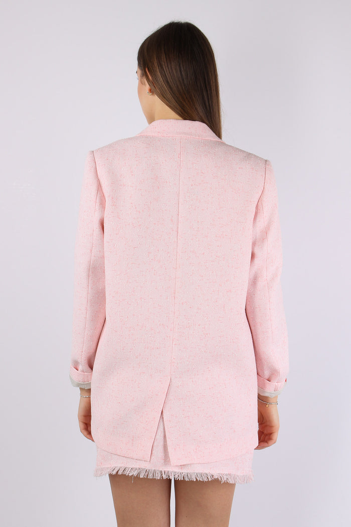 Giacca Doppiopetto Effetto Bou Rosa-7