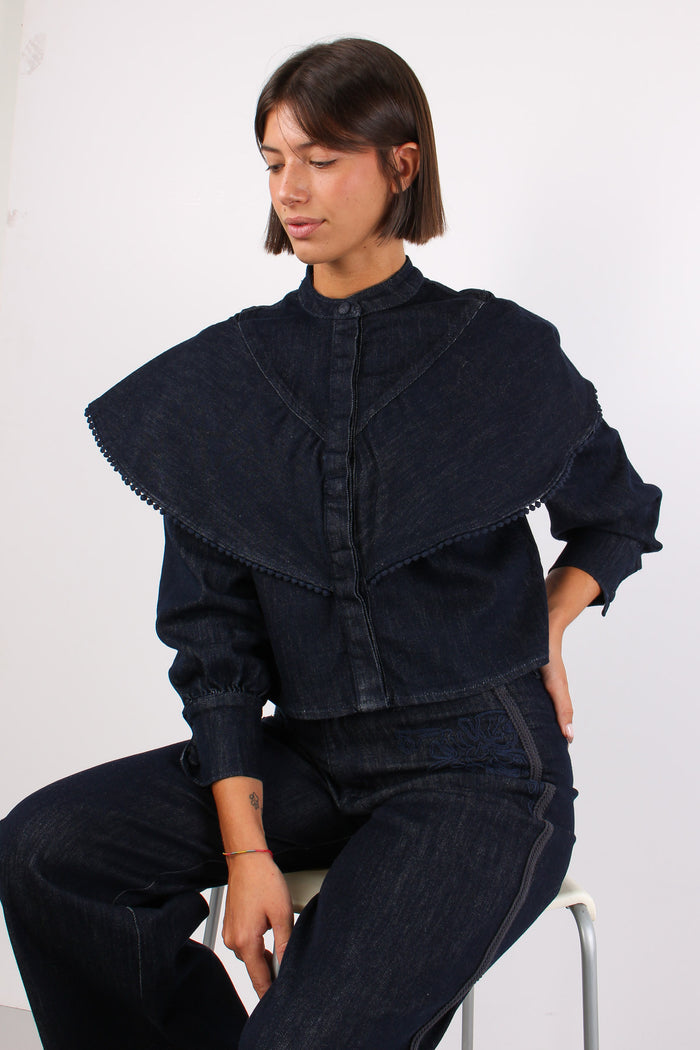 Camicia Denim Balza Denim Scuro-5