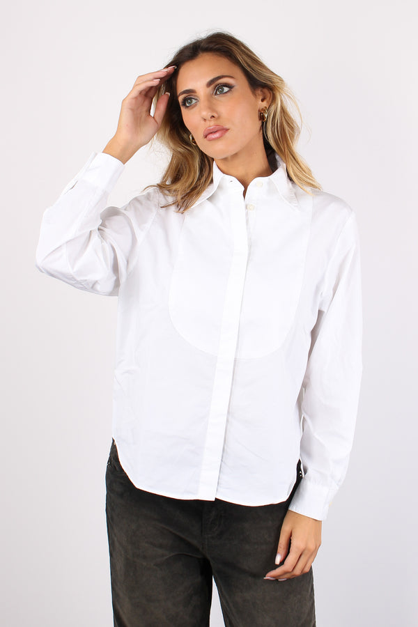 Camicia Effetto Smoking White-2