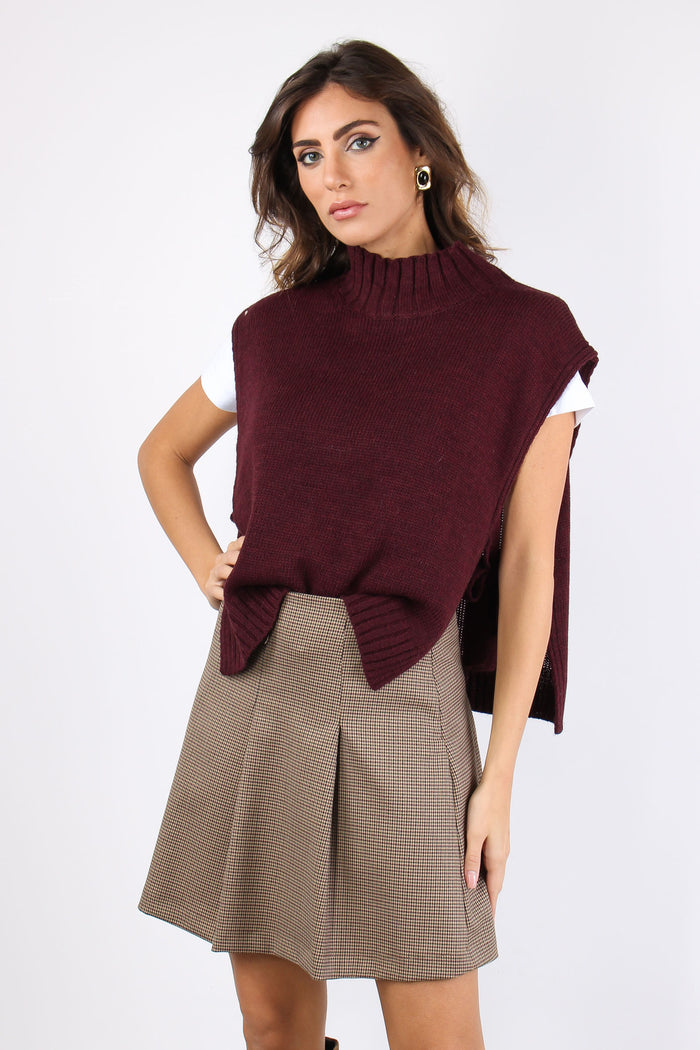 Gilet Fiocchi Laterali Bordeaux-2