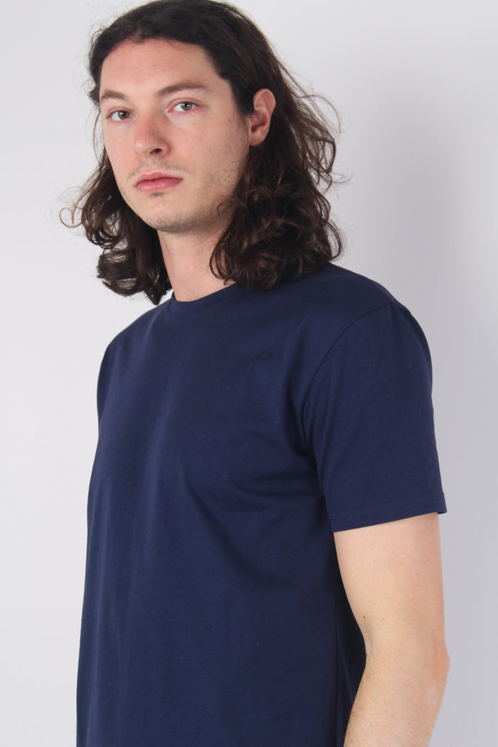 T-shirt Basica Cotone Deep Blue-7