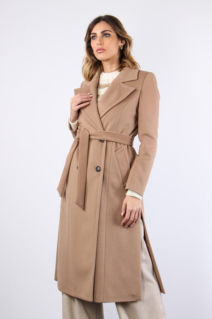 Cappotto Lungo Vestaglia Cammello-6