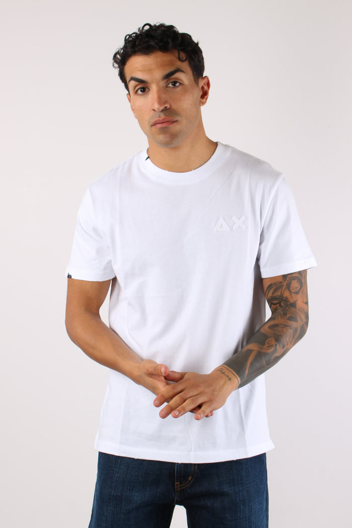 T-shirt Logo Patch Bianco-2
