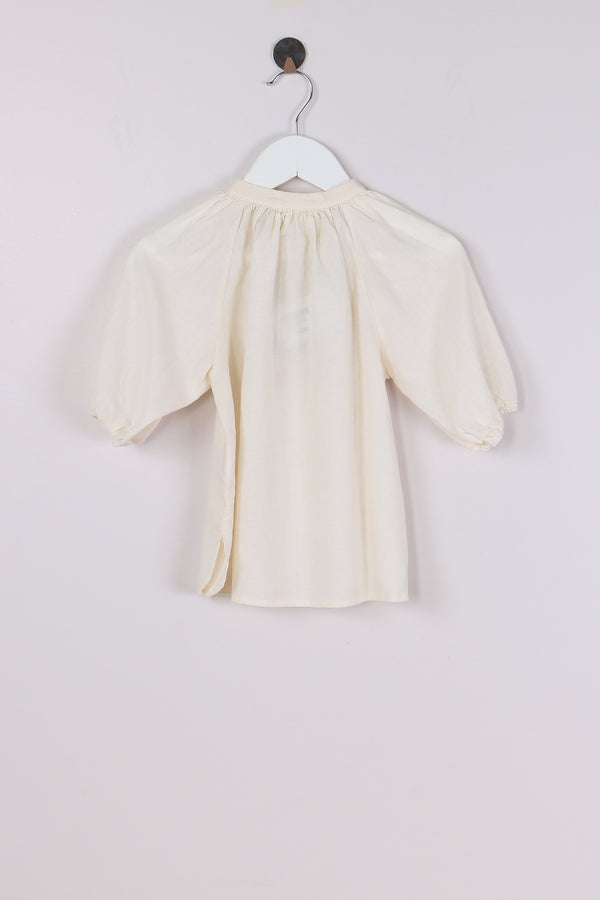 Camicia Coreana Ricamo Fiore Naturale-2