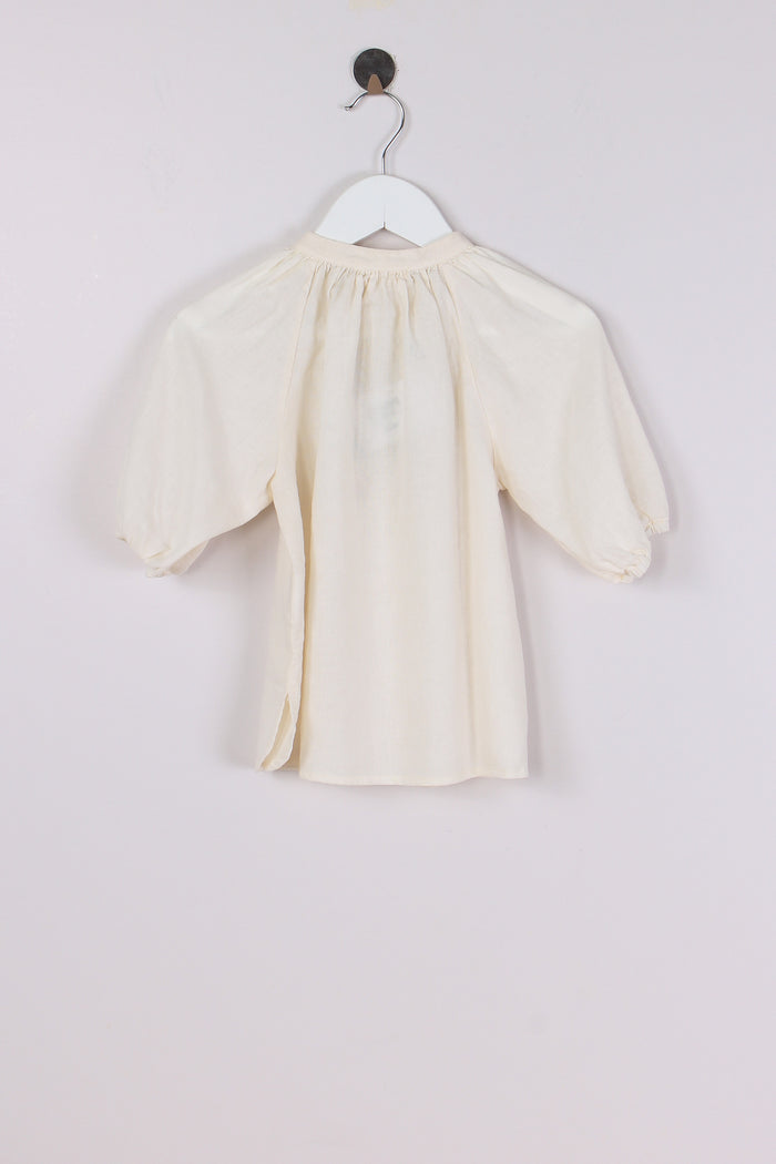 Camicia Coreana Ricamo Fiore Naturale-2