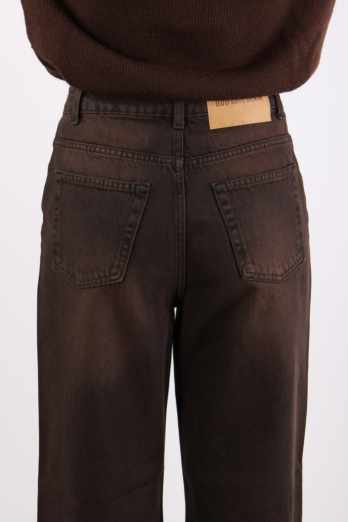 Selene Pantalone Palazzo Tencel Brown-7