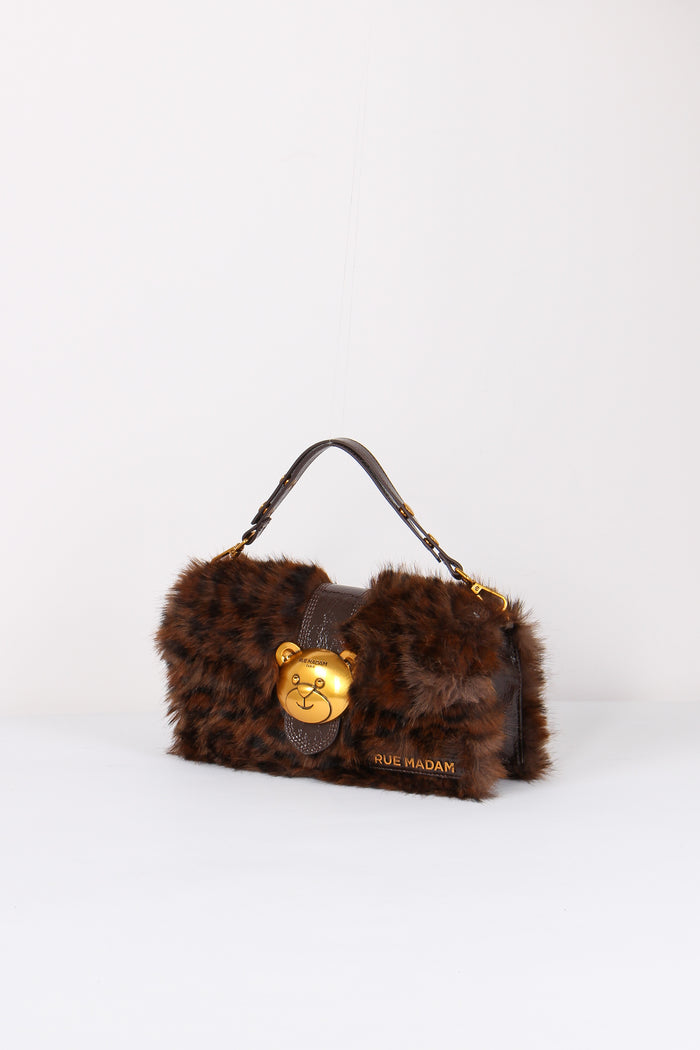 Tracolla Ecopelliccia Orsetto Fur Leopard-3