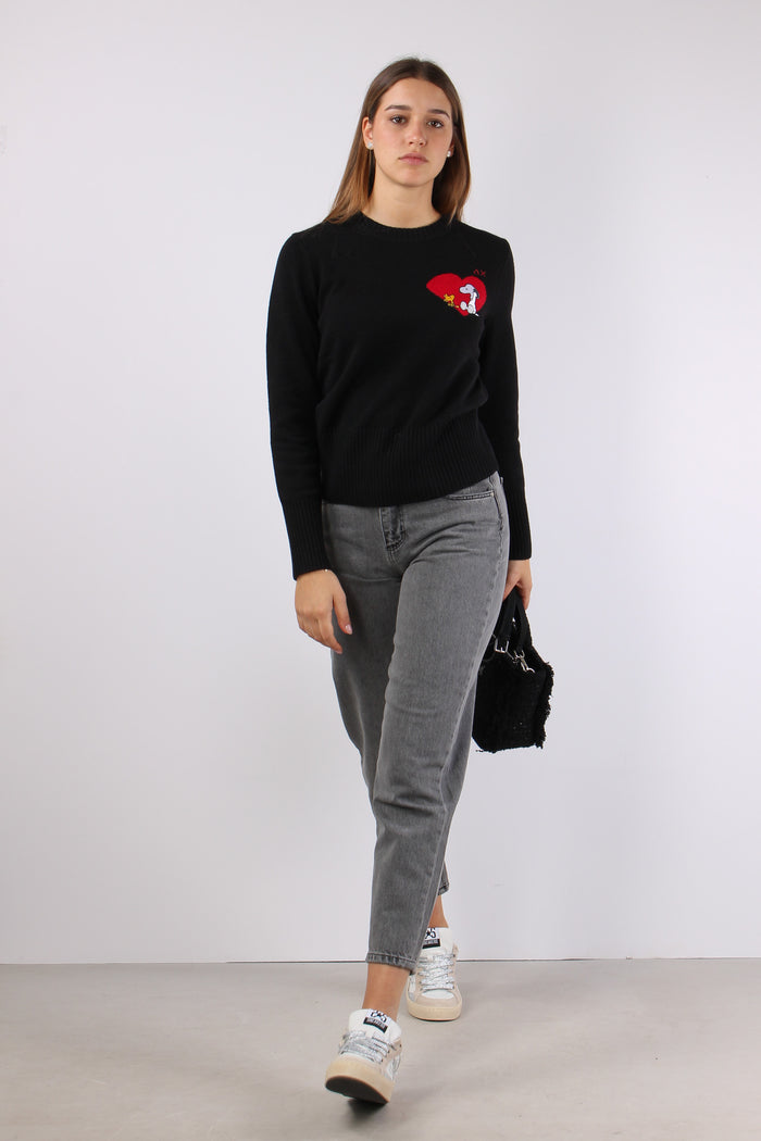 Maglia Cuore Laterale Nero-3