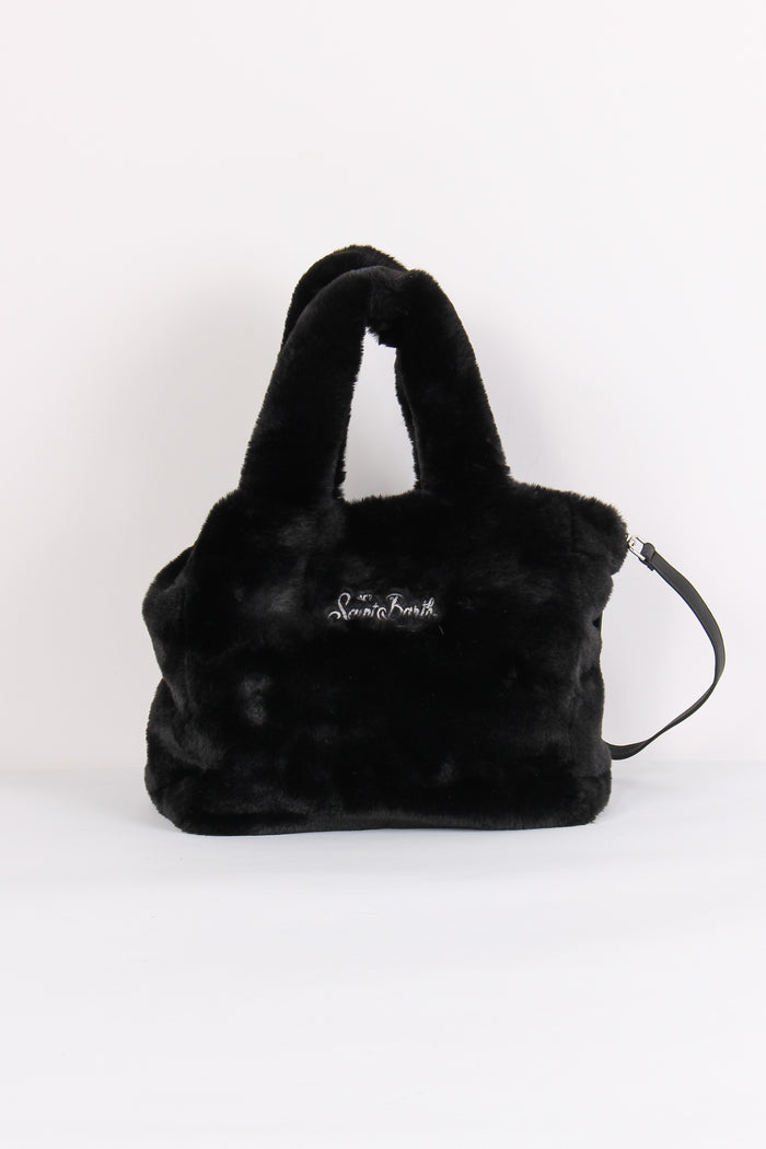 Borsa Mano Pelliccia Nero-3