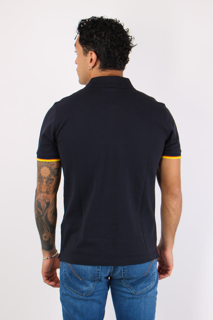Polo Collo Contrasto Blue Depth-5