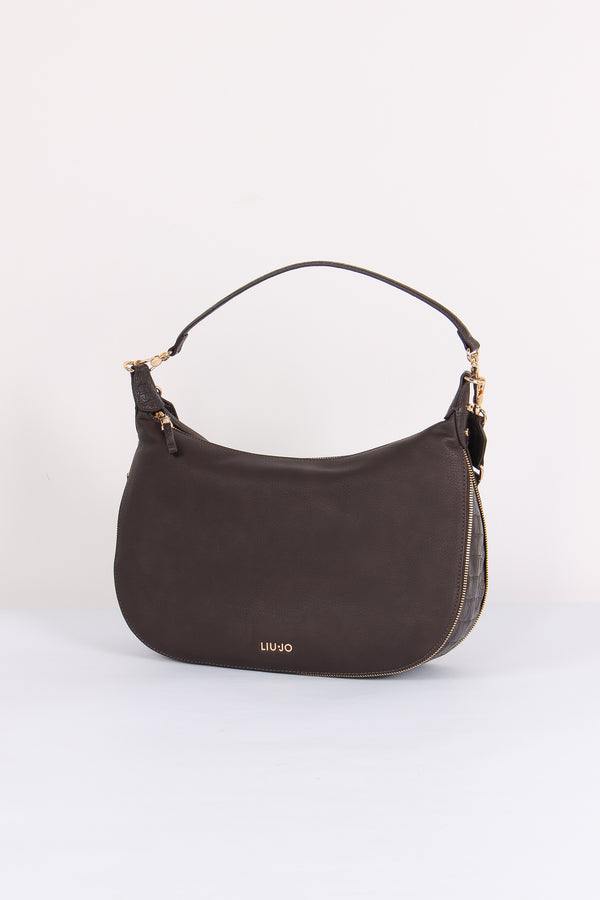Maxi Hobo Fondo Bimateriale Deep Brown-2