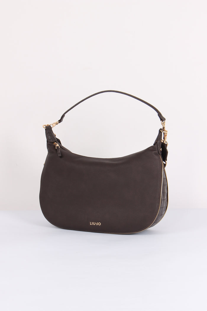 Maxi Hobo Fondo Bimateriale Deep Brown-2