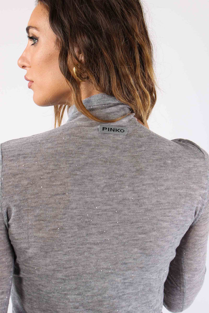 Moss Maglia Lana Paillettes Grigio Pioggerella-6