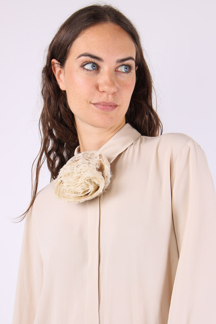 Mllorca Camicia Misto Seta Sabbia-6