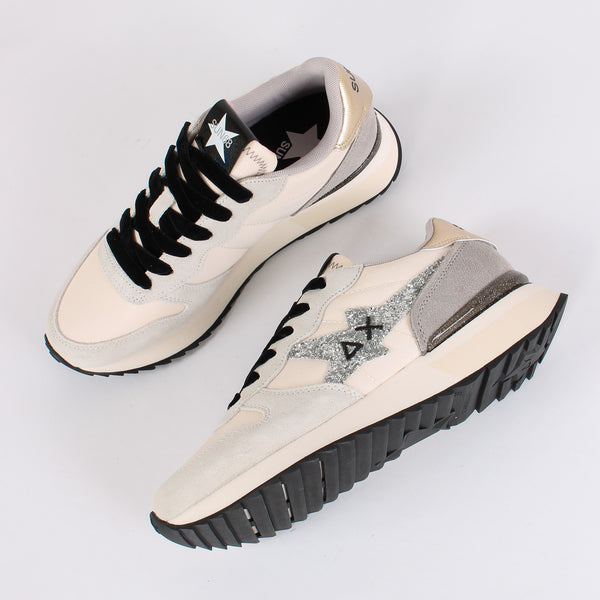 Sneaker Stargirl Glitter Logo Bianco-2