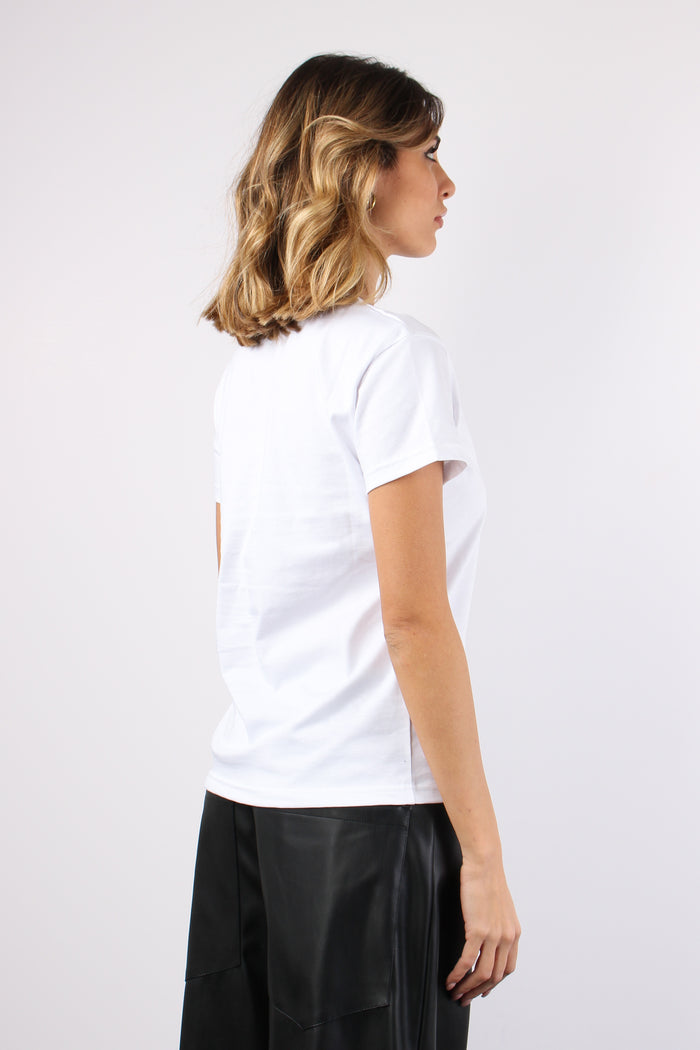 T-shirt Ricamo  Anche Secondo Bianco-6