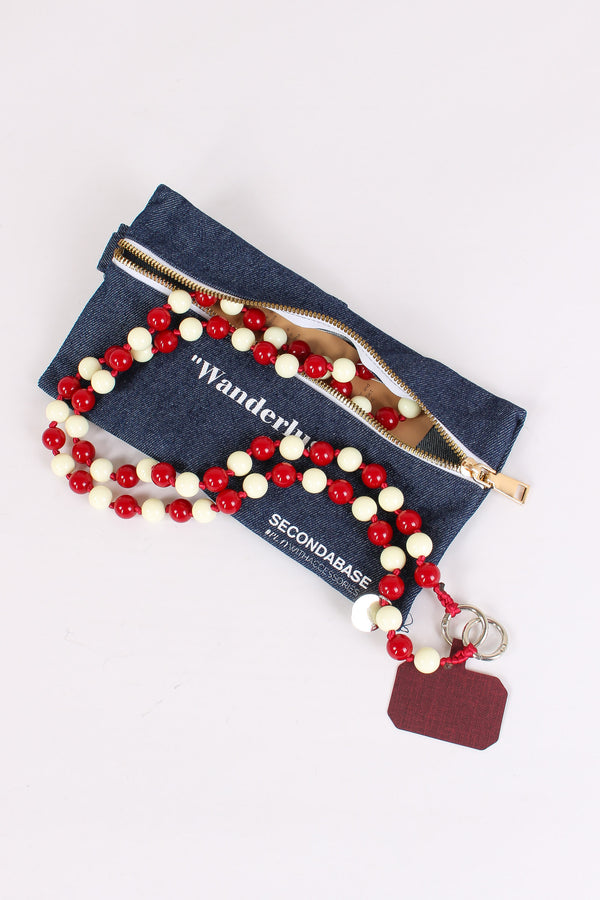 Portacellulare Perle Panna/rosso-2