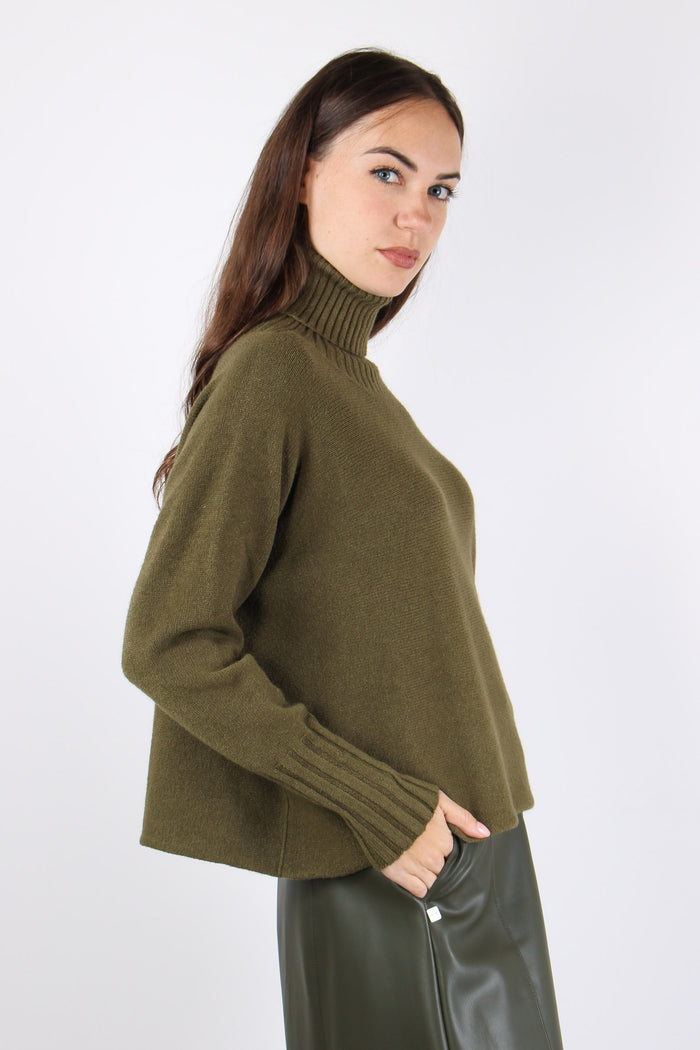 Maglia Collo Alto Viscosa Militare-6