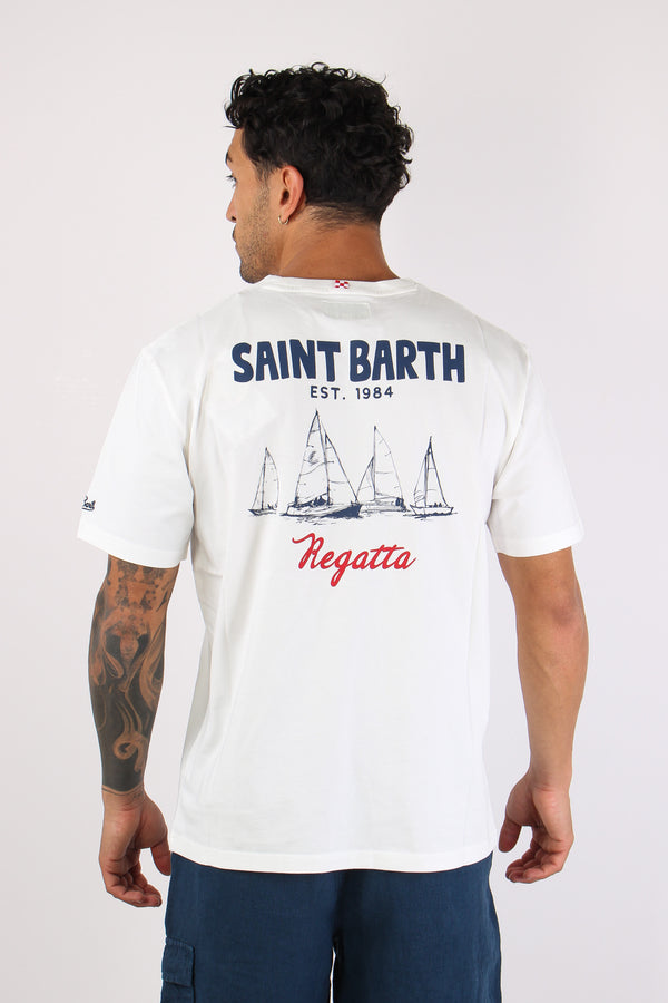 T-shirt Stampa Scritta Bianco-2