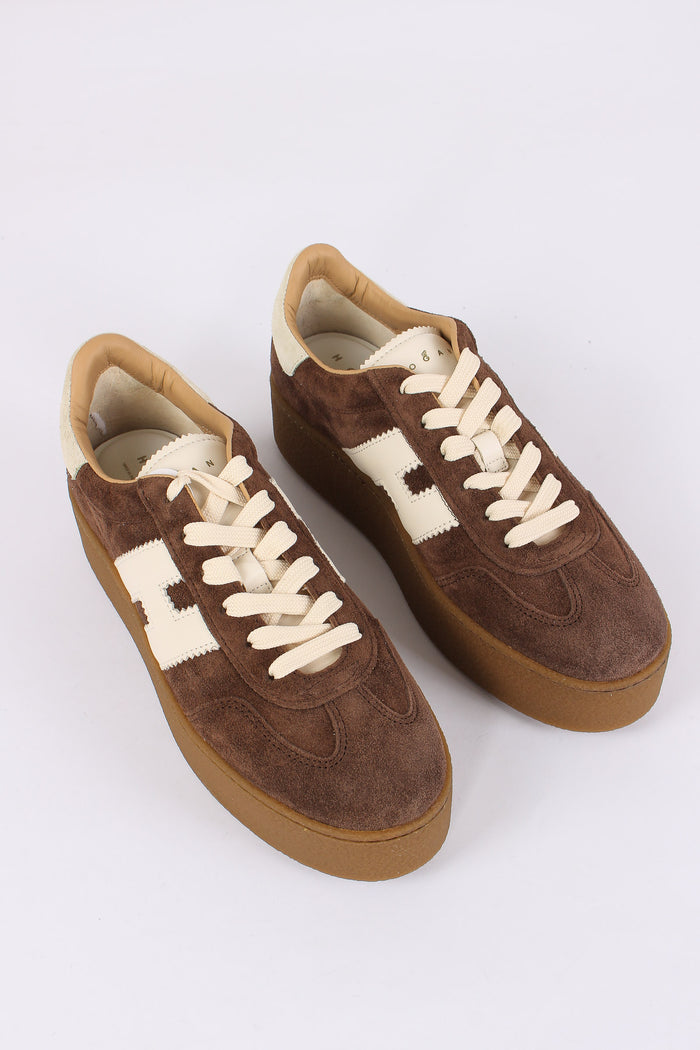 Sneakers H698 Allacciato H Platform Moro/bianco-5