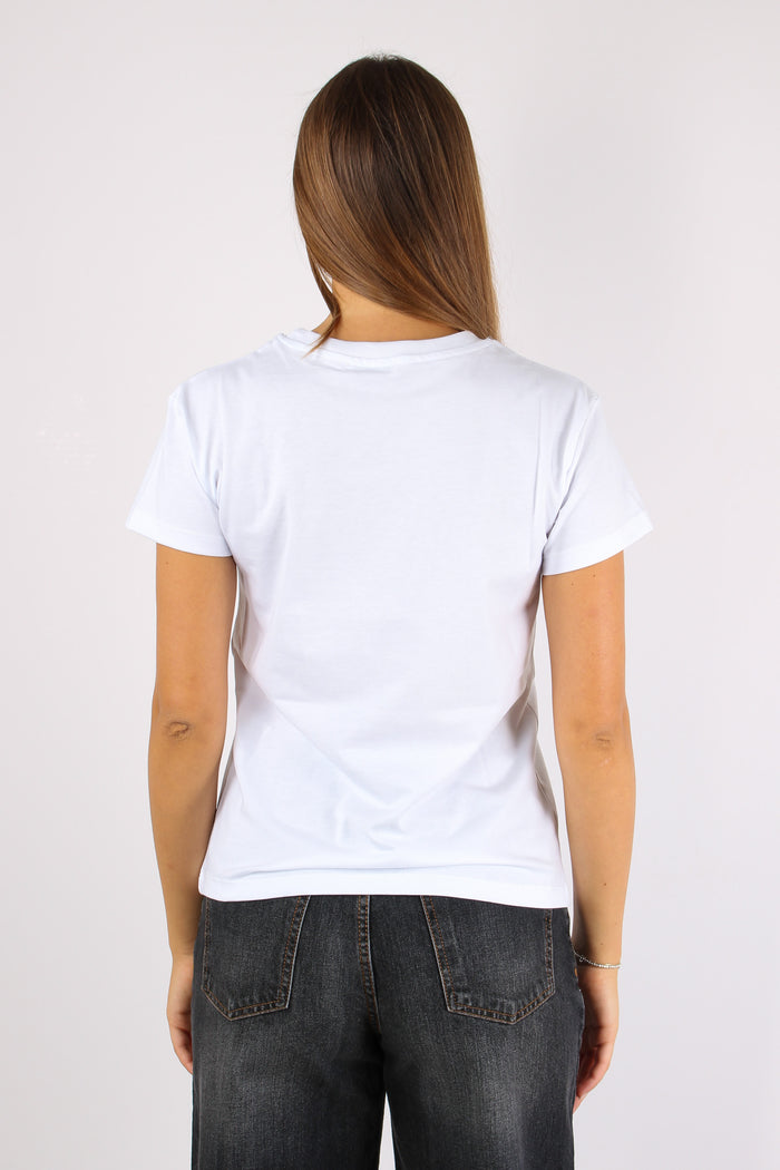 T-shirt Ricamo Come Si Disinst Bianco-5