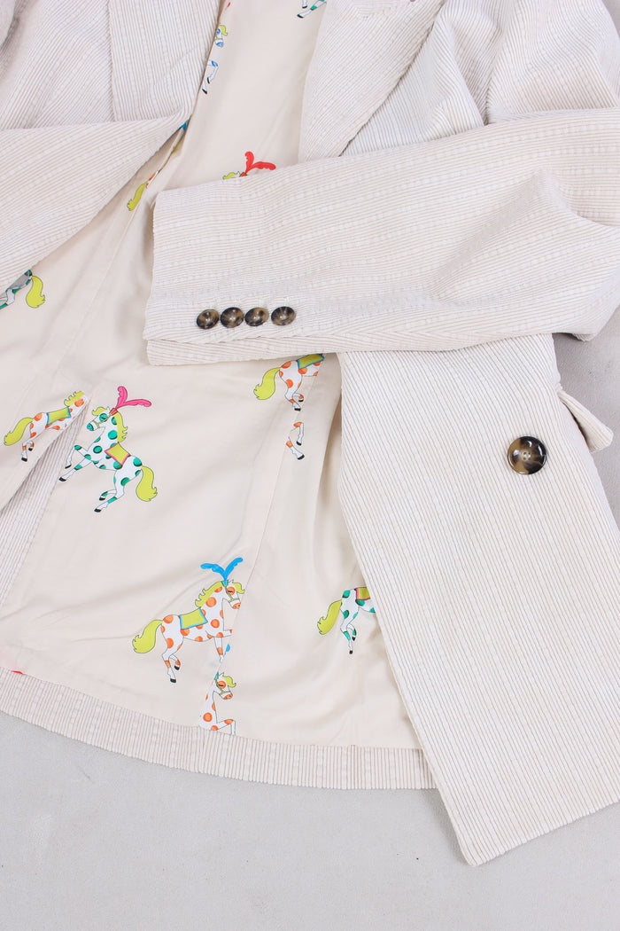 Giacca Doppiopetto Velluto Burro-8