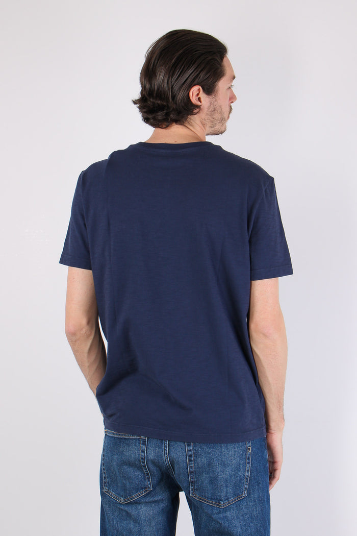 T-shirt Cotone Fiammato Logo Patch Universo-4