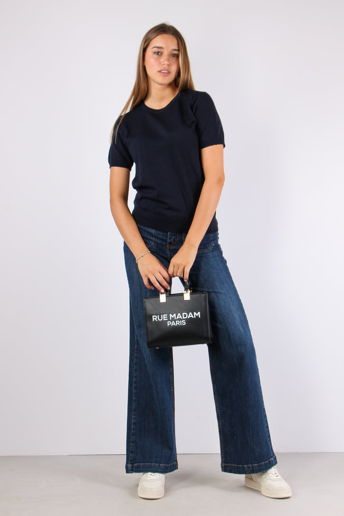 Maglia Viscosa M/m Blu